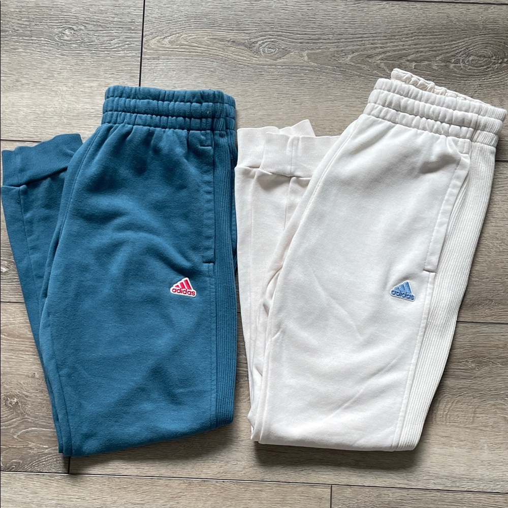 Adidas Men’s Pants - 2-pairs Blue and Off-White